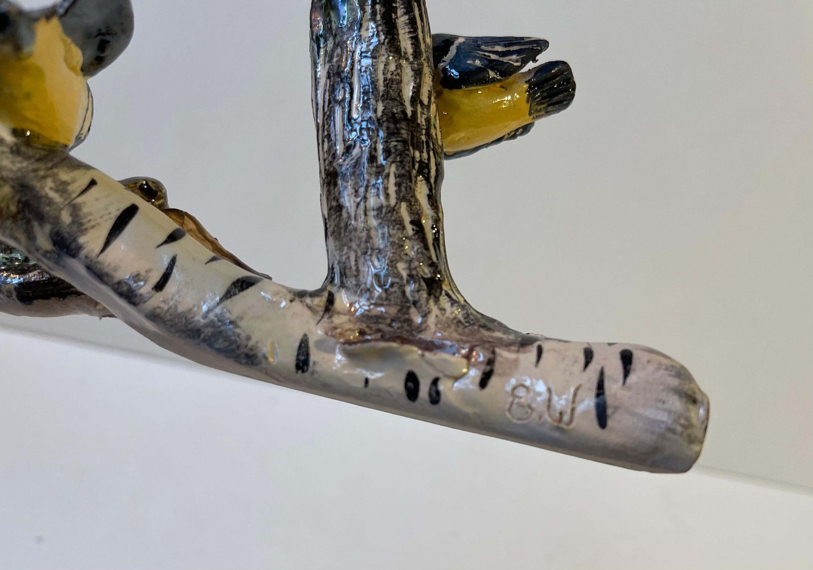 photo vinterior Scandinavian Ceramic Microcosmos Pen Holder W. Blue Tits On A Birch Branch