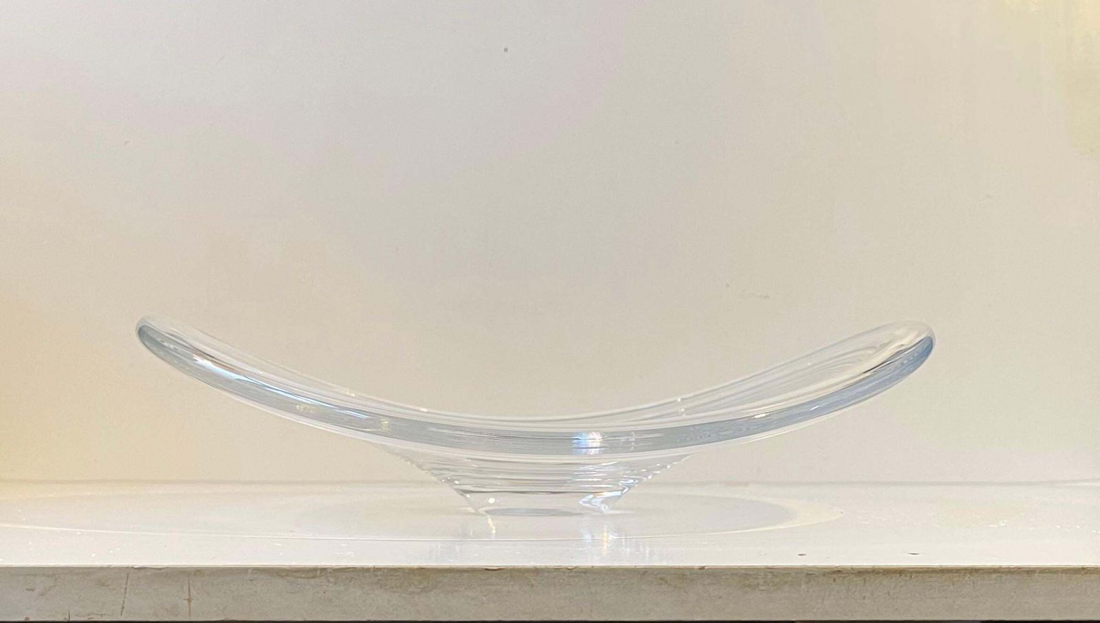 Freeform Centerpiece Glass Bowl By Per Lütken For Holmegaard, 1960s photo vinterior