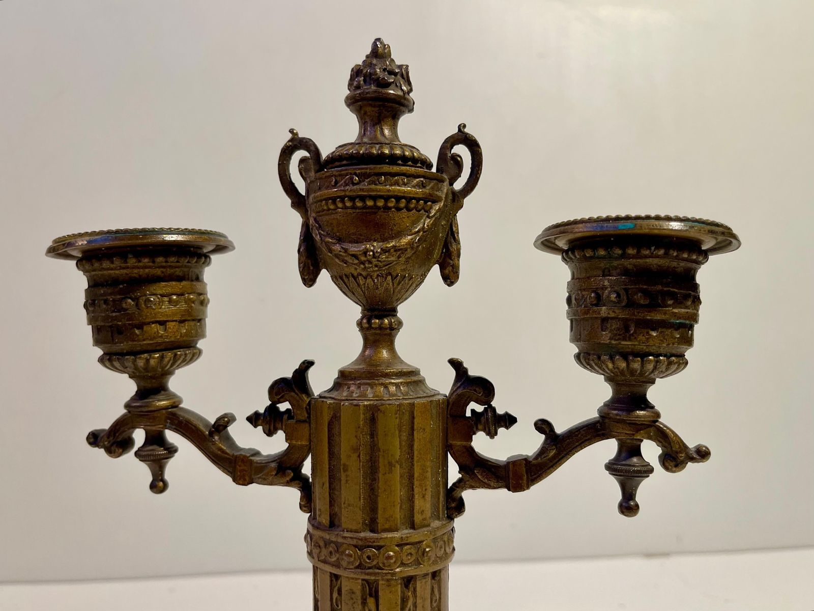 Small Antique French Candelabra In Gilt Bronze, Louis XVI Style photo vinterior