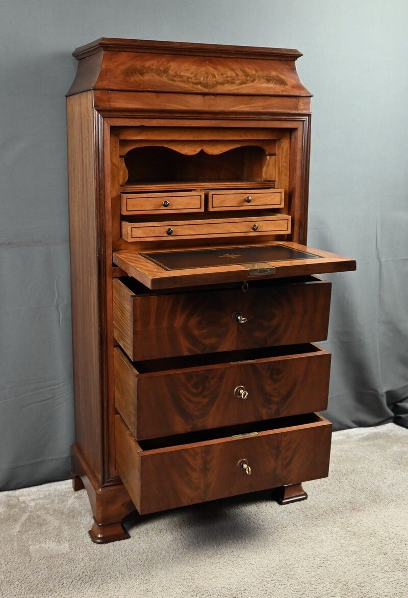 Small Mahogany And Lemonwood Chiffonier Secretary – 1900 photo for sale