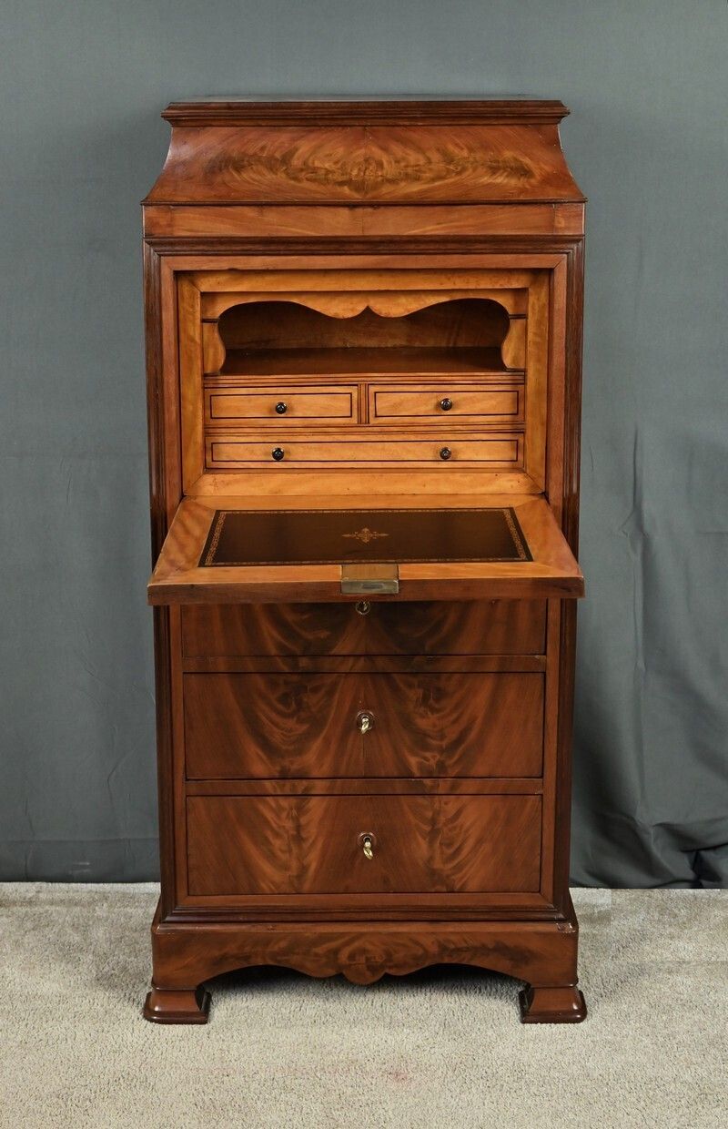 photo for sale Small Mahogany And Lemonwood Chiffonier Secretary – 1900