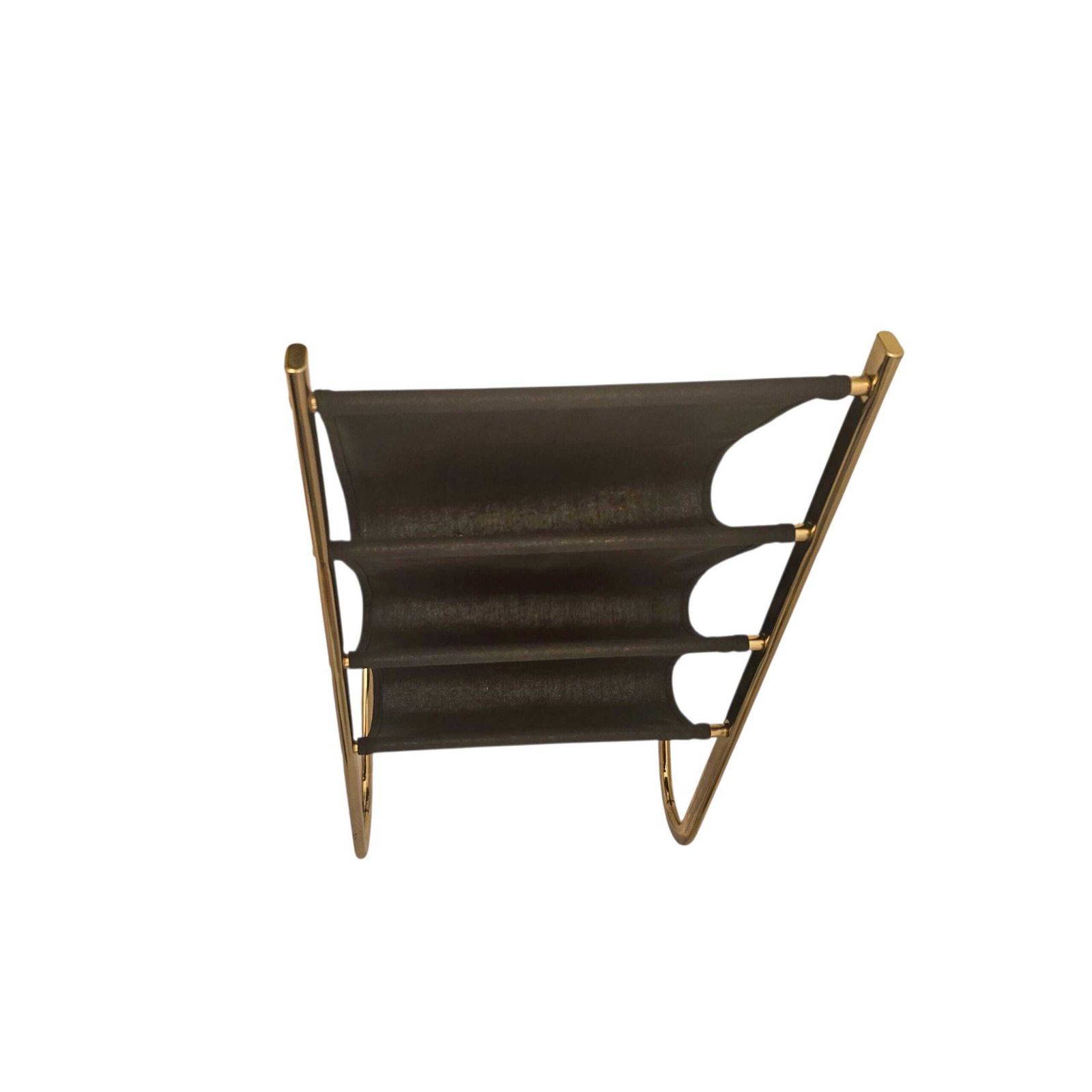 Vintage Mid Century Modern Hollywood Regency Metalen Tijdschriftenrek In Goud photo 203.0