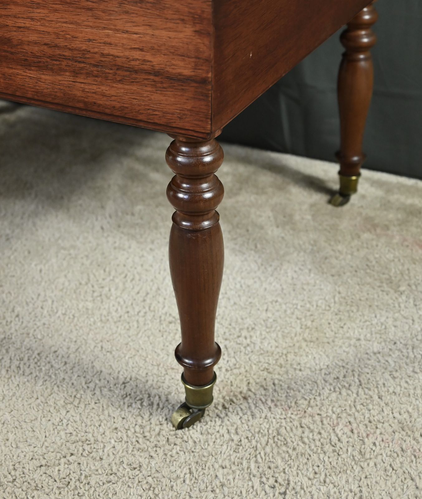 Rolling Coffee Table In Solid Mahogany, Louis Philippe Style – Late 19th Century photo vinterior