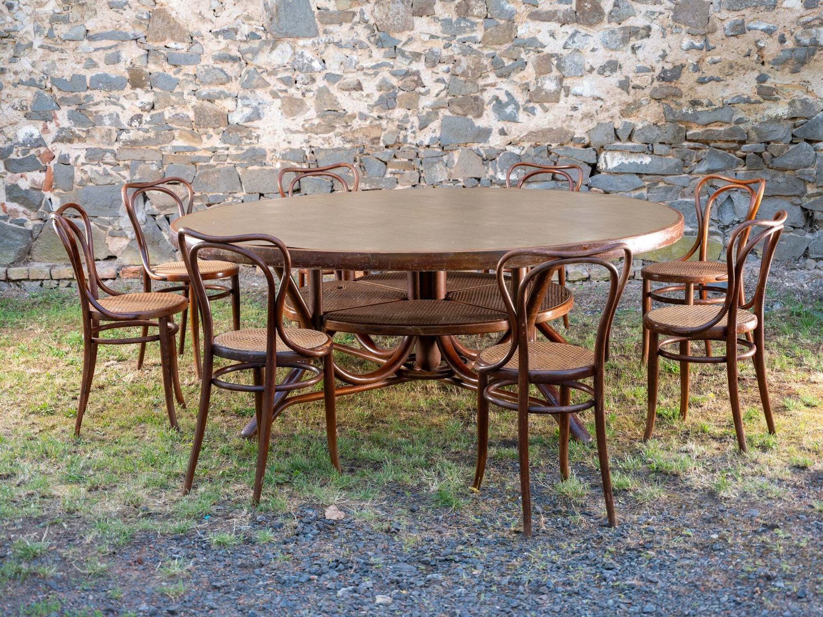 Eethoek, Thonet Of J. & J. Kohn, Jaren 1900–1930, Oostenrijks Hongaarse Rijk photo vintage