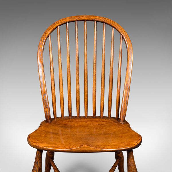 photo furniture Trio Of Vintage Country Kitchen Chairs, English Ash, Elm, Victorian Revival Seat
