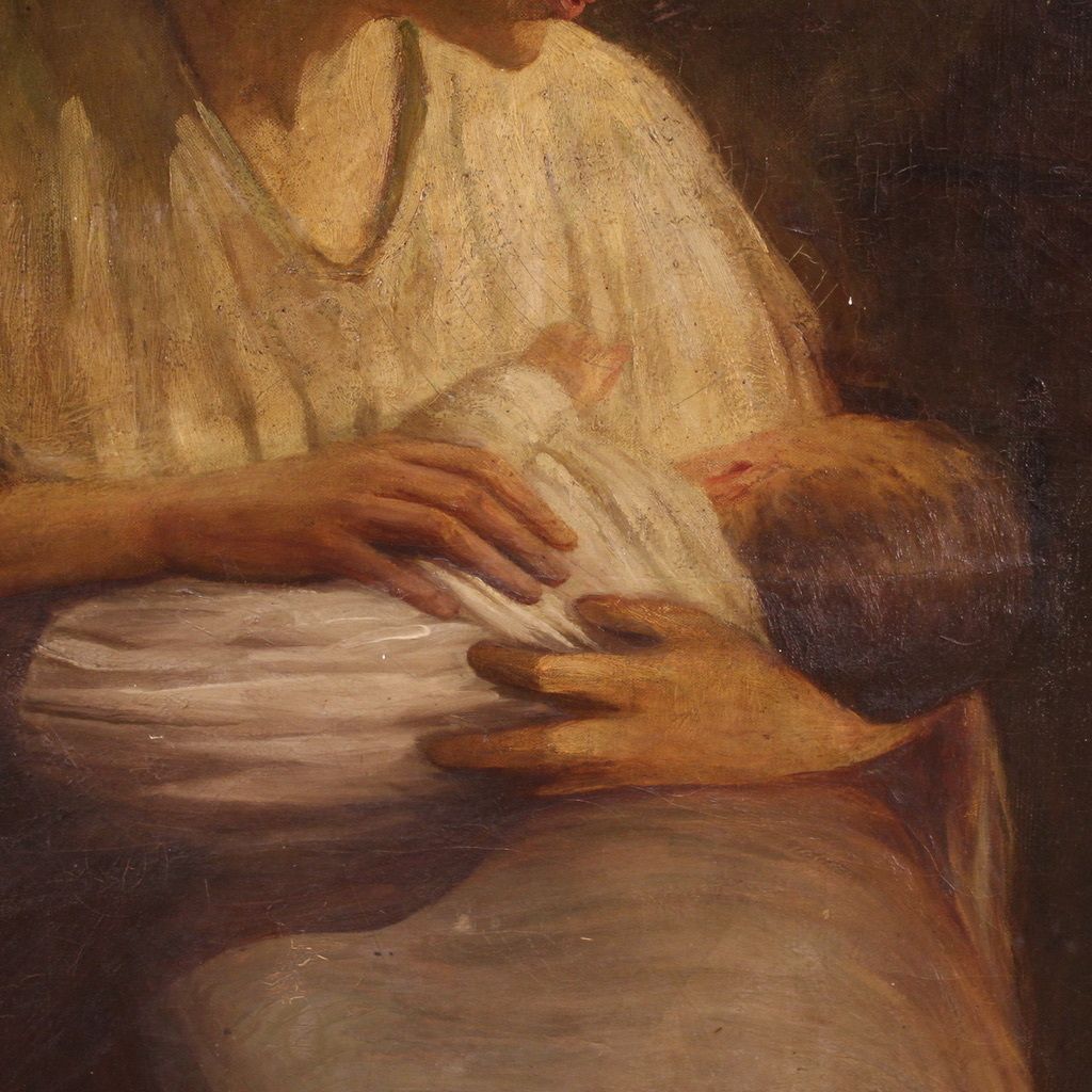 Spanish Painting Of An Interior Scene From The 20th Century photo vinterior