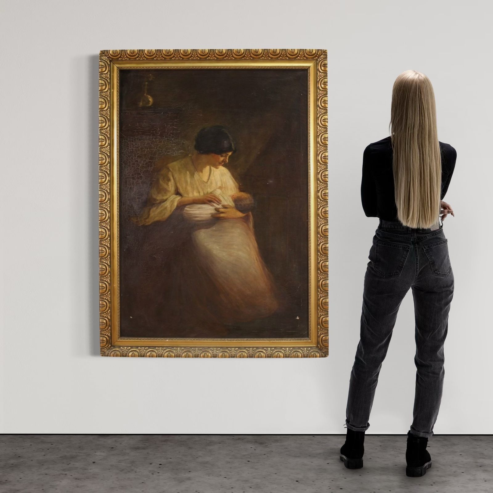 photo furniture Spanish Painting Of An Interior Scene From The 20th Century