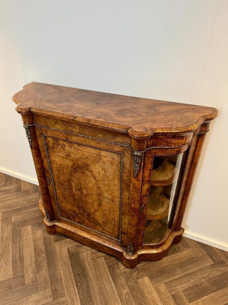 photo for sale Attractive Quality Pair Of Antique Burr Walnut Side Cabinets
