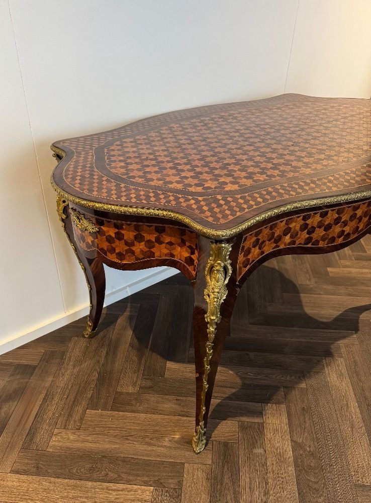 Magnificent Quality French Antique Rosewood & Parquetry Inlaid Centre Table photo for sale