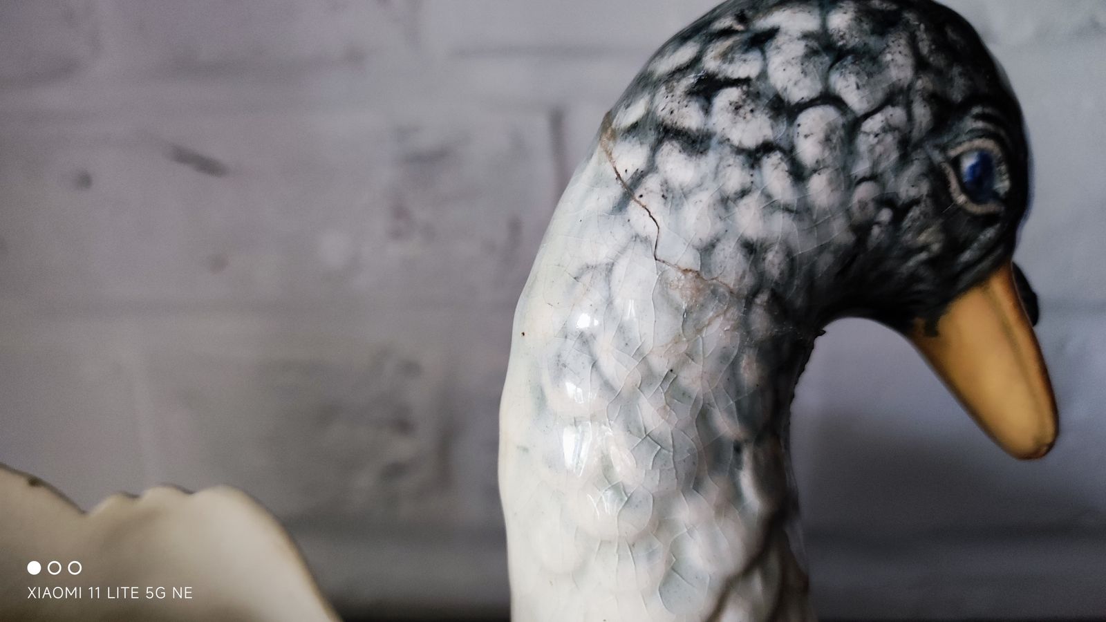 Home Decor Antique Swan Jardiniere Majolica Flower Plant Pot photo