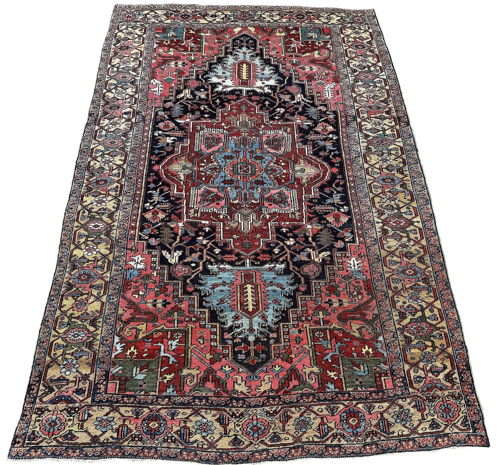 Antique Heriz Carpet 3.29m X 2.12m photo furniture