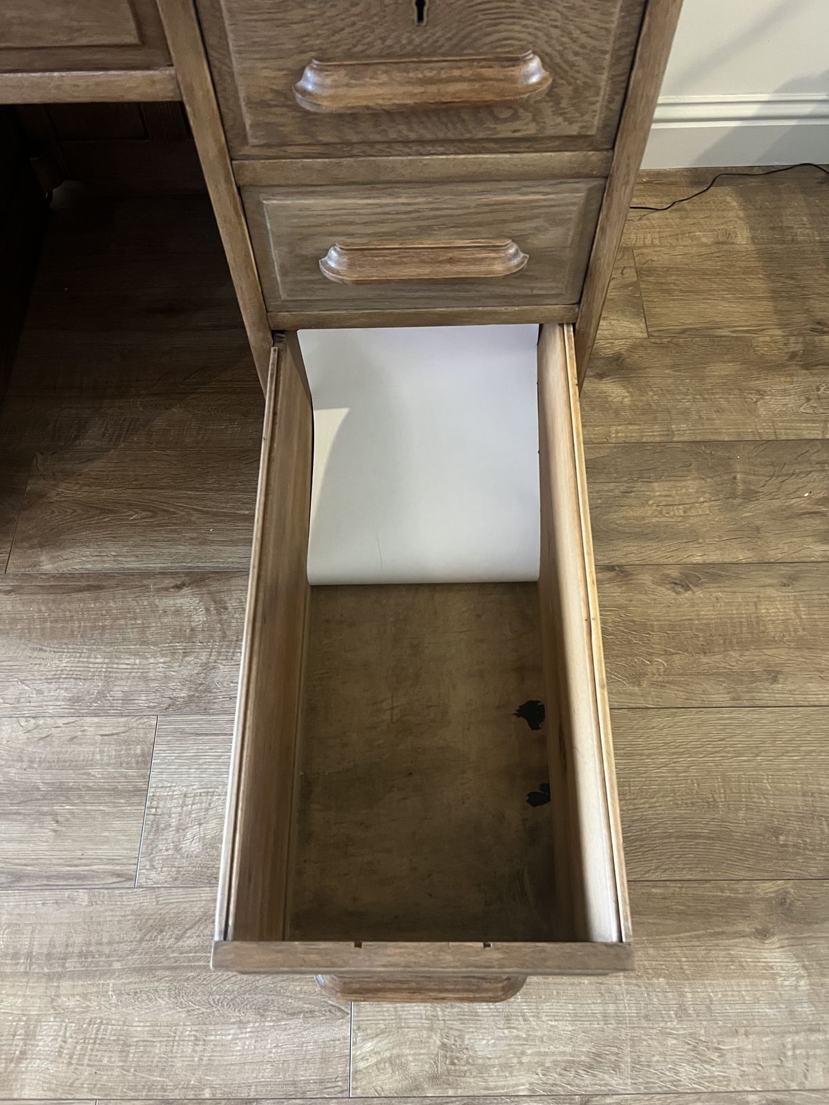 650.0 Refurbished Antique Roll Top Bureau Desk photo
