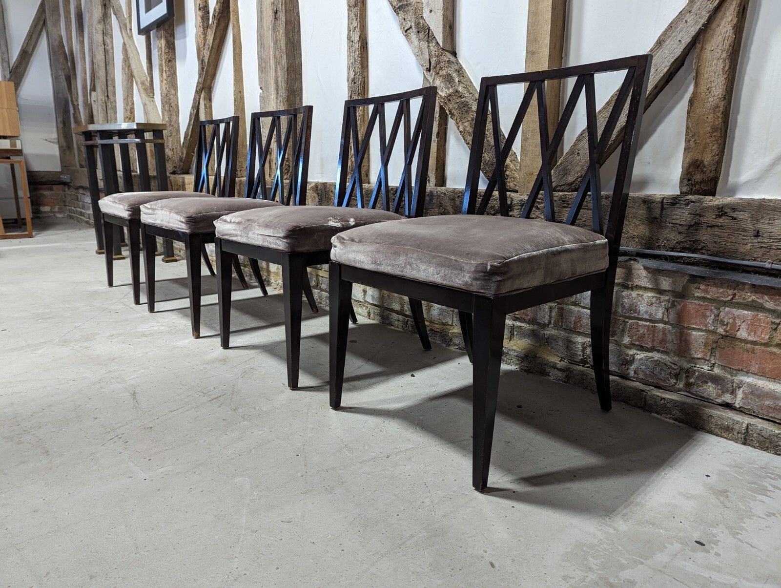 Ben Whistler Velvet Dining Chairs Good Condition Save £££ photo furniture
