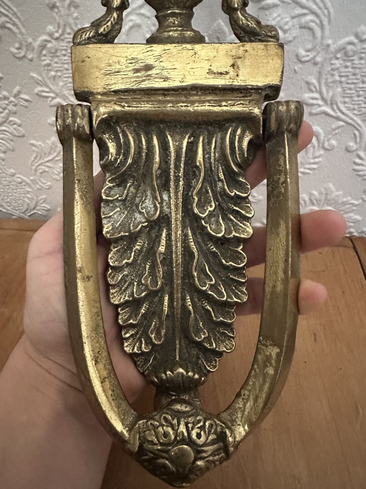 Antique 19th Century Brass Door Knocker photo vinterior