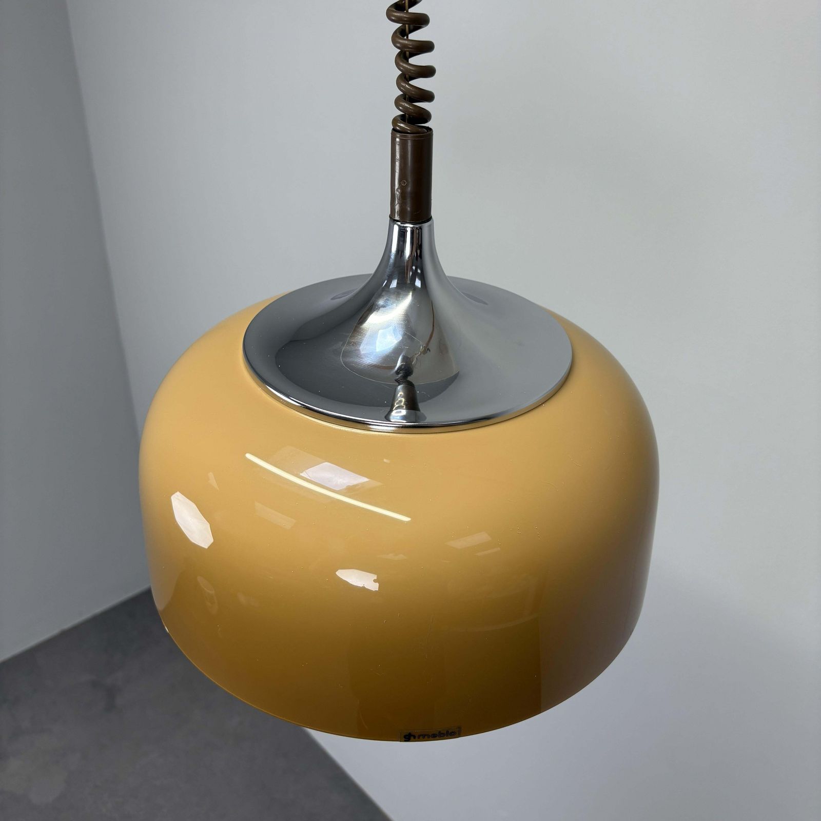 Mid Century Pendant By Meblo, Harvey Guzziny, 1970s, Italy photo Lighting