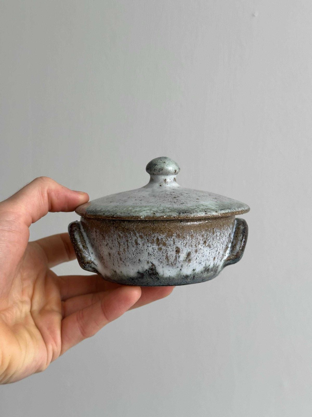 Handcrafted Stoneware Coffee Set, 6 Cups, Saucers And Sugar Bowl, Natural Tones, Ideal For Country Decor, Unique Gift, French Craftsmanship photo 96.0