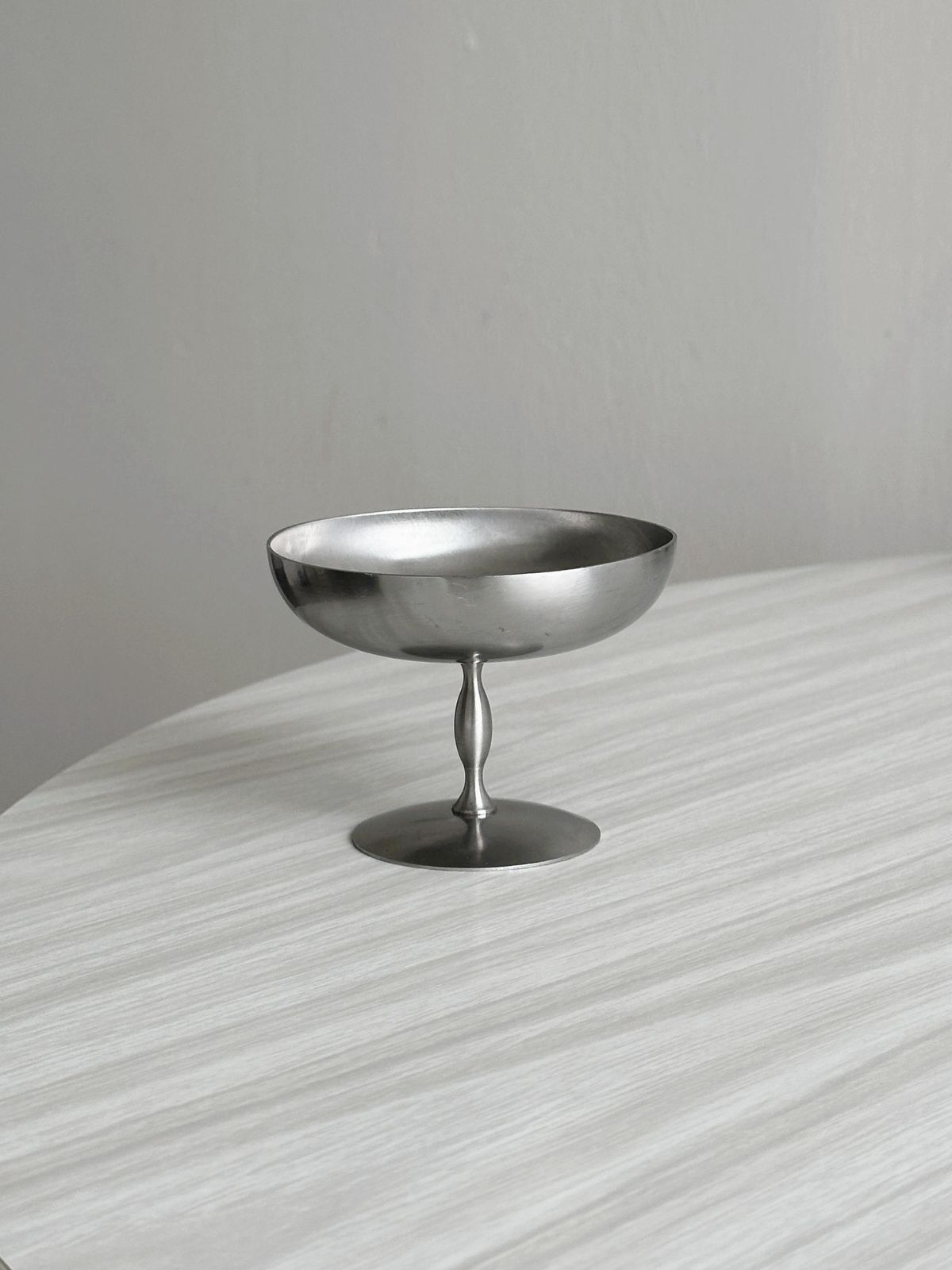 8 Stainless Steel Footed Bowls, Letang Remy Style, Guy Degrenne, French Made, Metal Tableware, Stainless Steel Bowls, Dessert Service photo for sale
