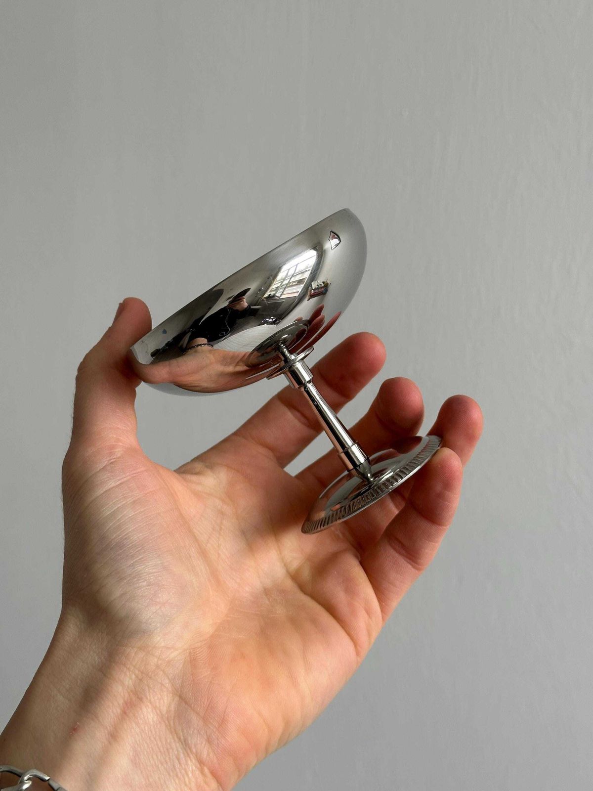 6 coupelles en inox sur pied, style Letang Remy, fabrication française, art de la table en métal, service à dessert, idée cadeau. photo 82.0