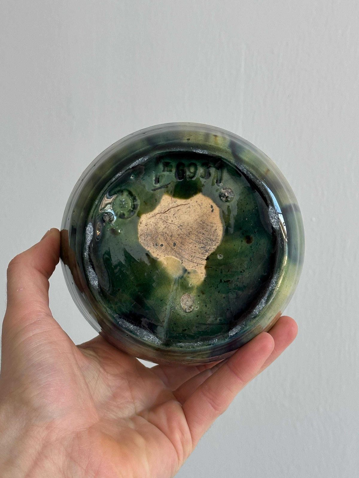 Handmade Ceramic Vase With Two Handles, With Shades Of Blue And Green, Rustic Boho Style, Handmade Pottery, Gift photo buy
