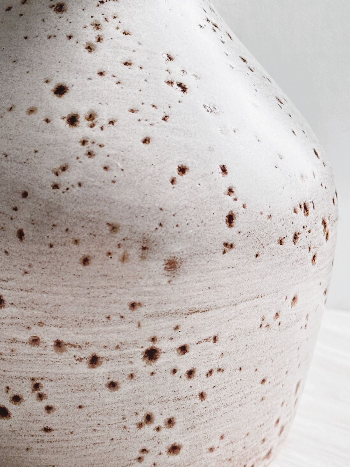Handcrafted Pitcher, Speckled White Ceramic, Rustic And Minimalist Style, Rustic Jar, Country Decor, Decorative Gift, Country House photo Home Decor