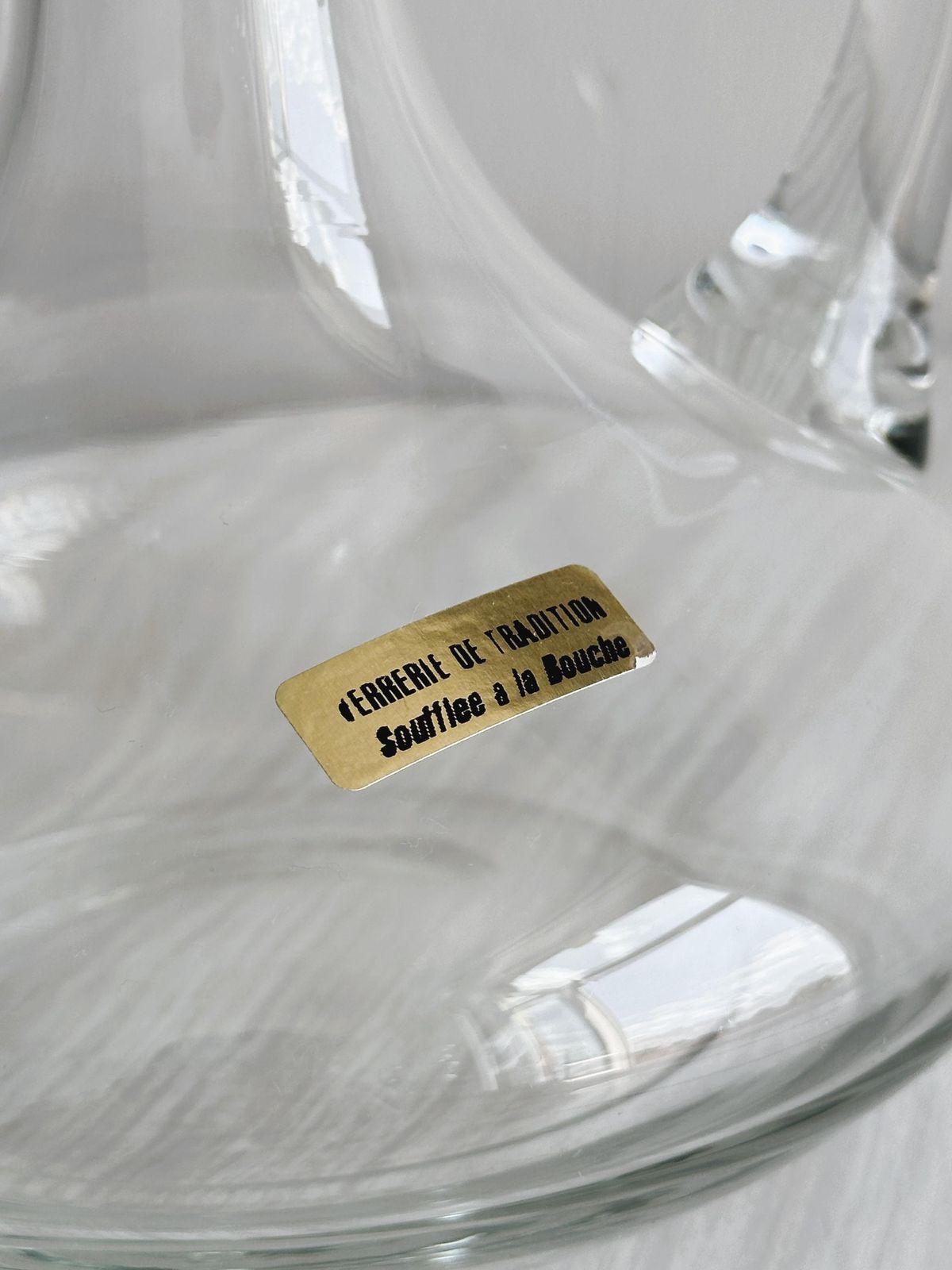 Mouth Blown Glass Carafe, Elegant Design, Unique Craft Piece, Refined Table Decoration, Decanter, Wine Carafe photo Home Decor