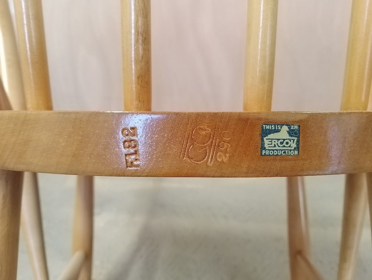Rare Early Ercol F182 Rocking Chair – Fully Restored & Authentic photo vinterior