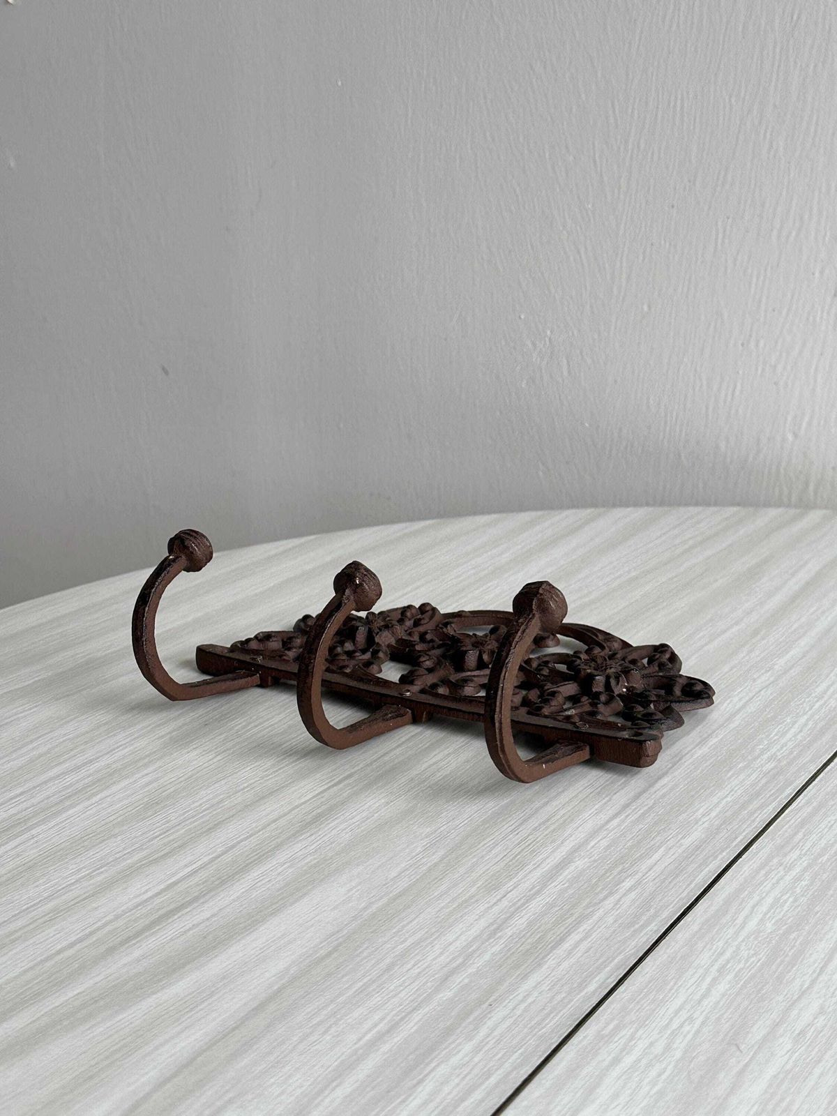 Metal Wall Key Holder, Rustic Home Decor, Wall Mounted Key Rack, Retro Entryway Decor, Small Gift photo furniture