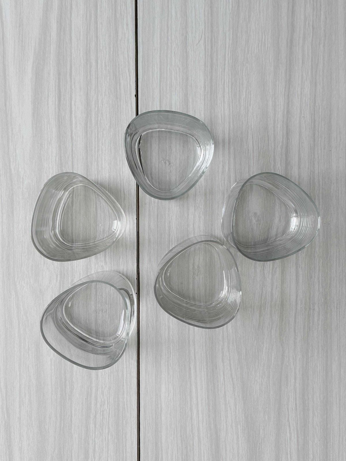 Set Of 5 Transparent Glass Whisky Glasses, Classic And Timeless Design, Perfect For Tasting, The Art Of Entertaining, Aperitif Gift photo for sale