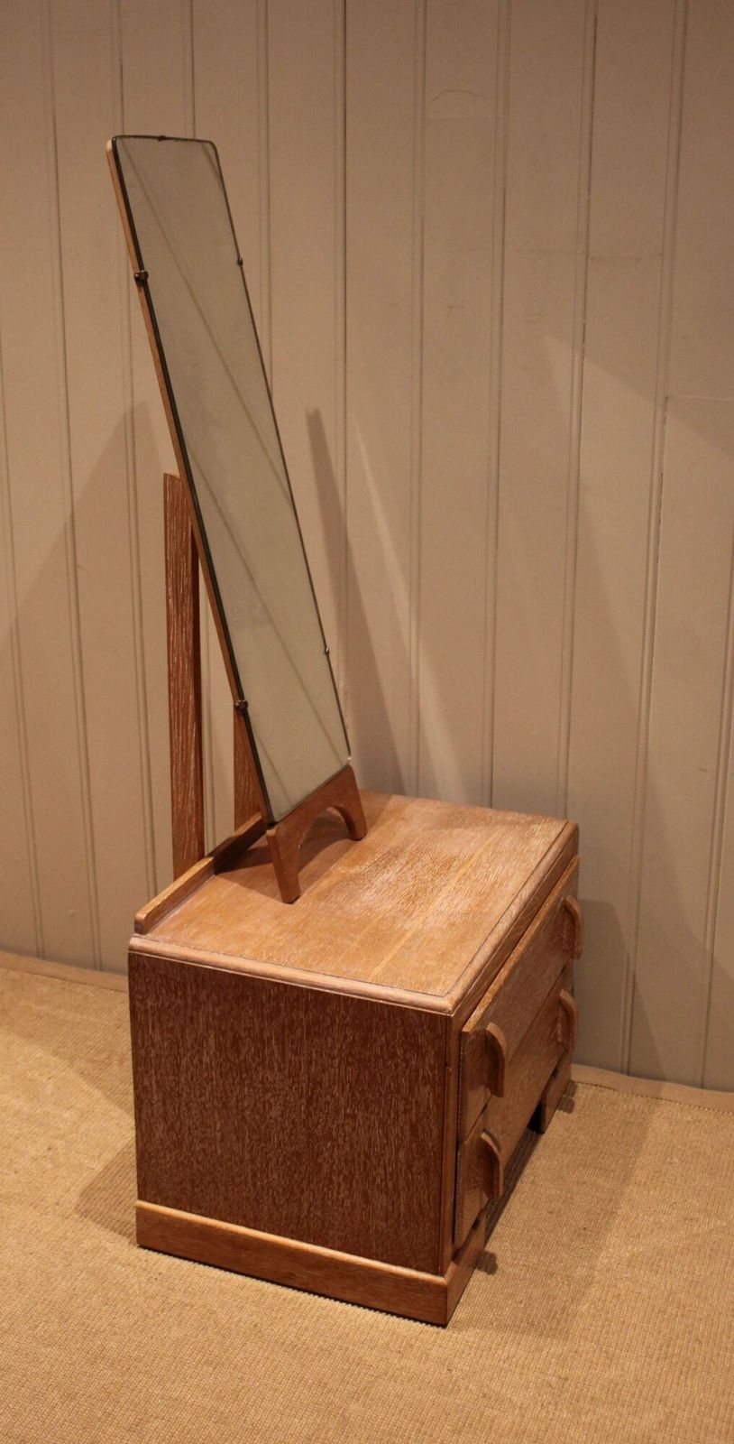 photo furniture Small Limed Oak Mirrored Cabinet