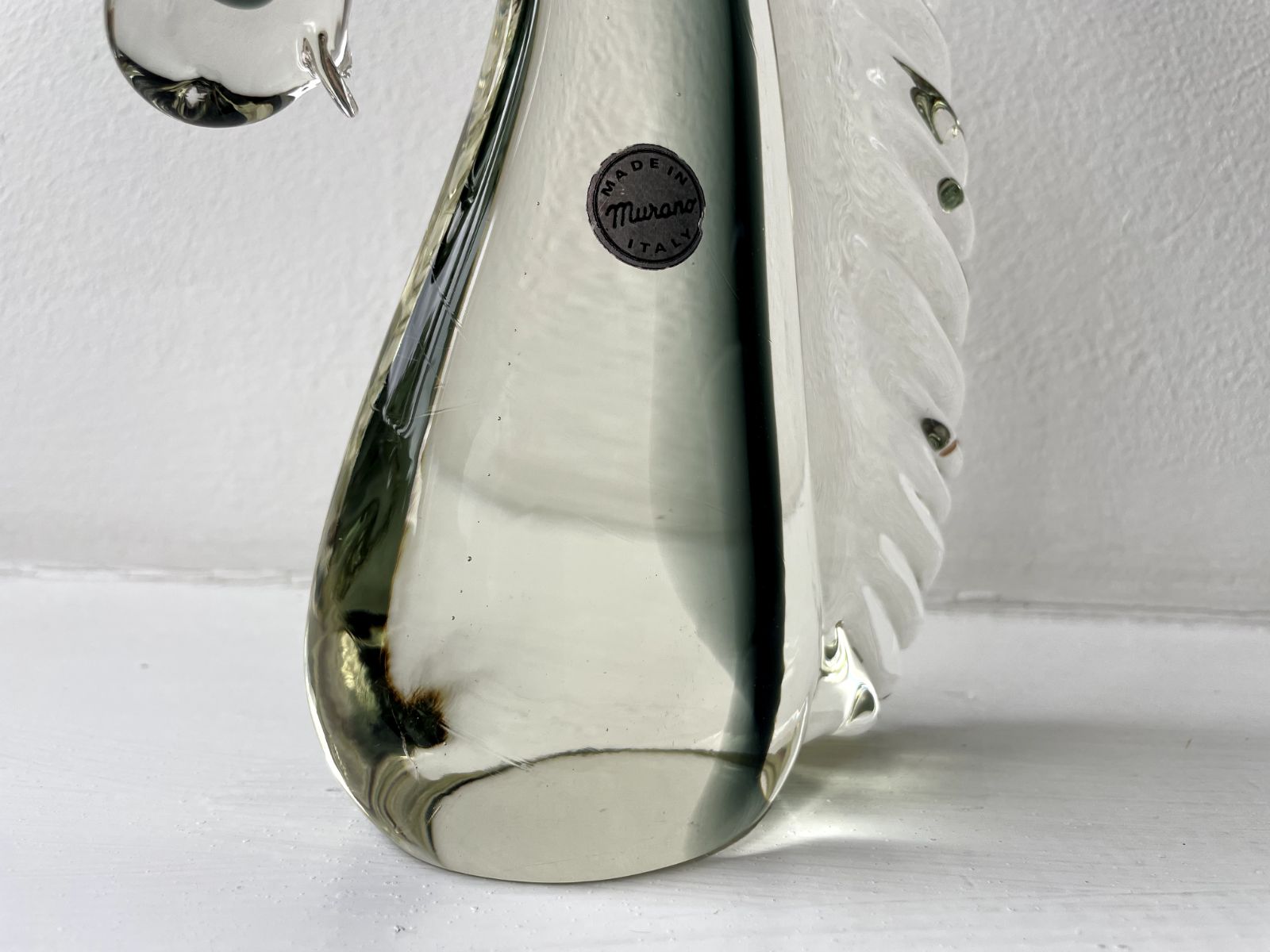Vintage Mid Century Murano Glass Grey Horse Head Figure Sculpture Made In Italy photo buy