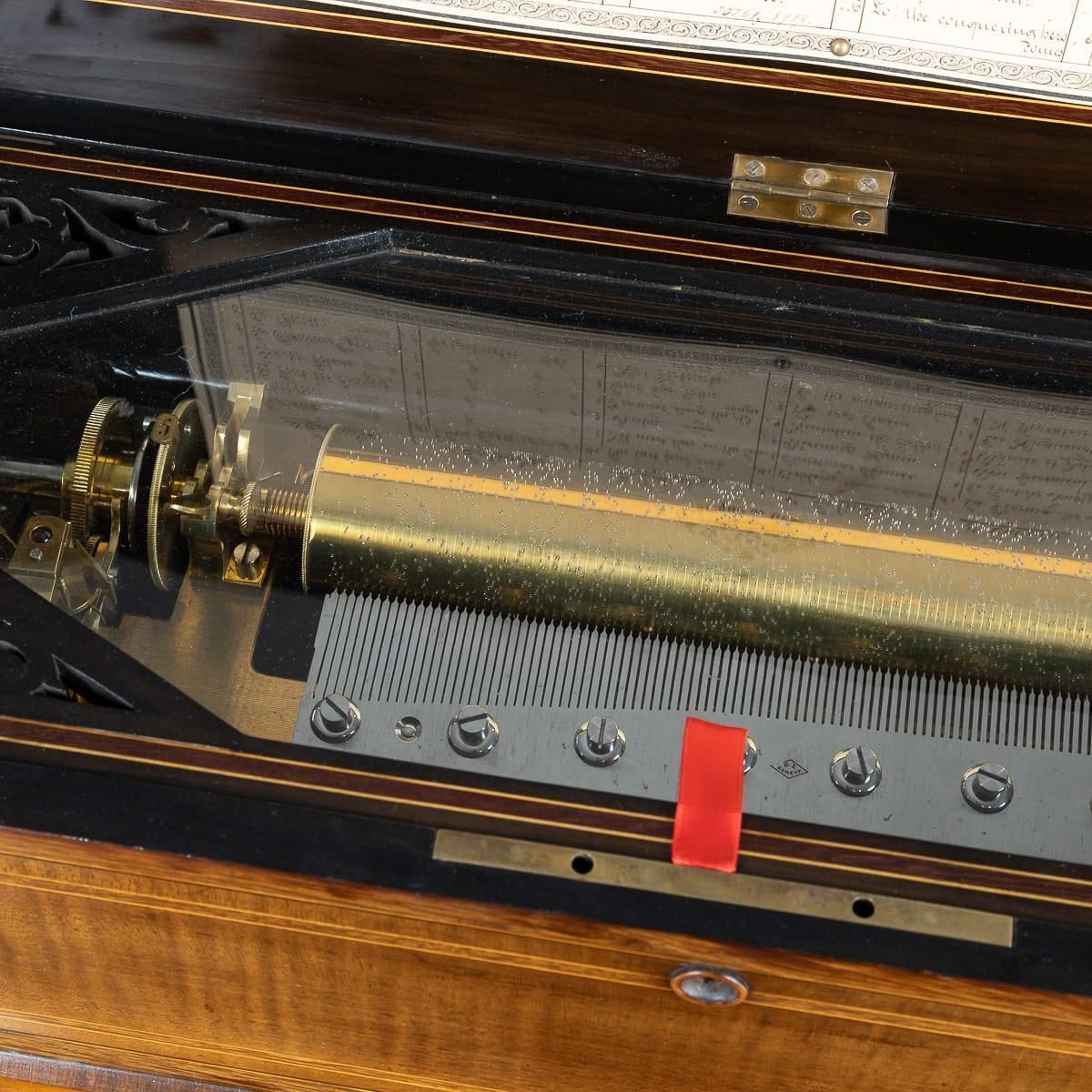 Antique 19thc Swiss Made Cylinder Music Box By Lecoultre Frères Of Geneva C.1880 photo vintage