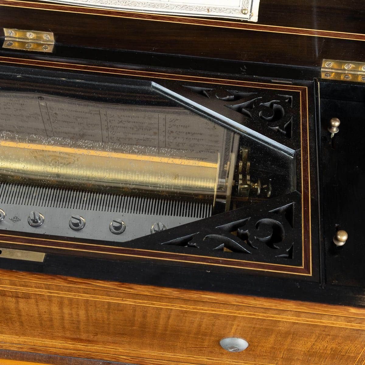 photo furniture Antique 19thc Swiss Made Cylinder Music Box By Lecoultre Frères Of Geneva C.1880