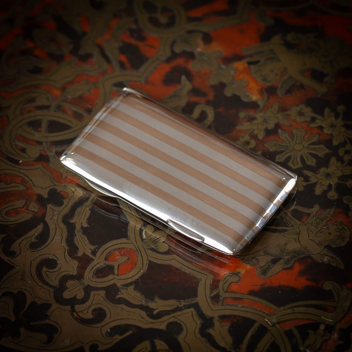 Antique 20thc English Solid Silver & Gold Business Card Case, Chester C.1911 photo furniture