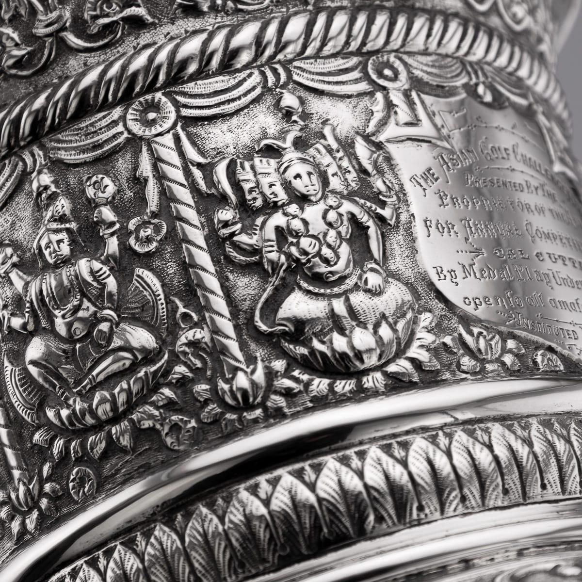 photo furniture Antique 20thc Indian (Calcutta) Solid Silver Repoussé Vase, Dass & Dutt C.1900