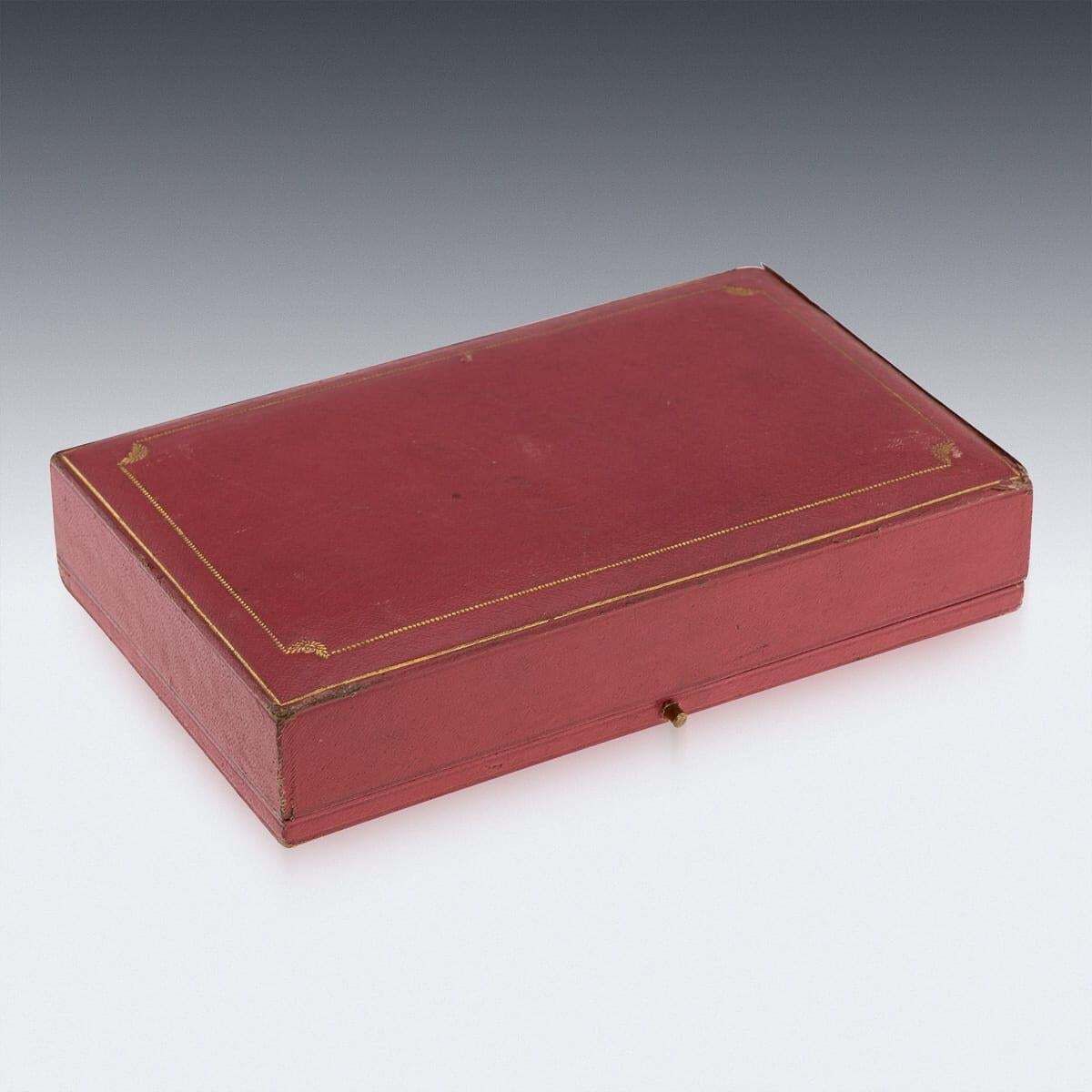 photo furniture 20thc English Solid Silver & 9k Gold Cigar Case By Cartier Of New Bond St C.1929