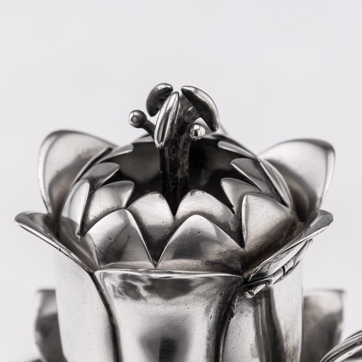 Home Decor Antique 19th Century Victorian Solid Silver & Clear Glass Claret Jug C.1884 photo