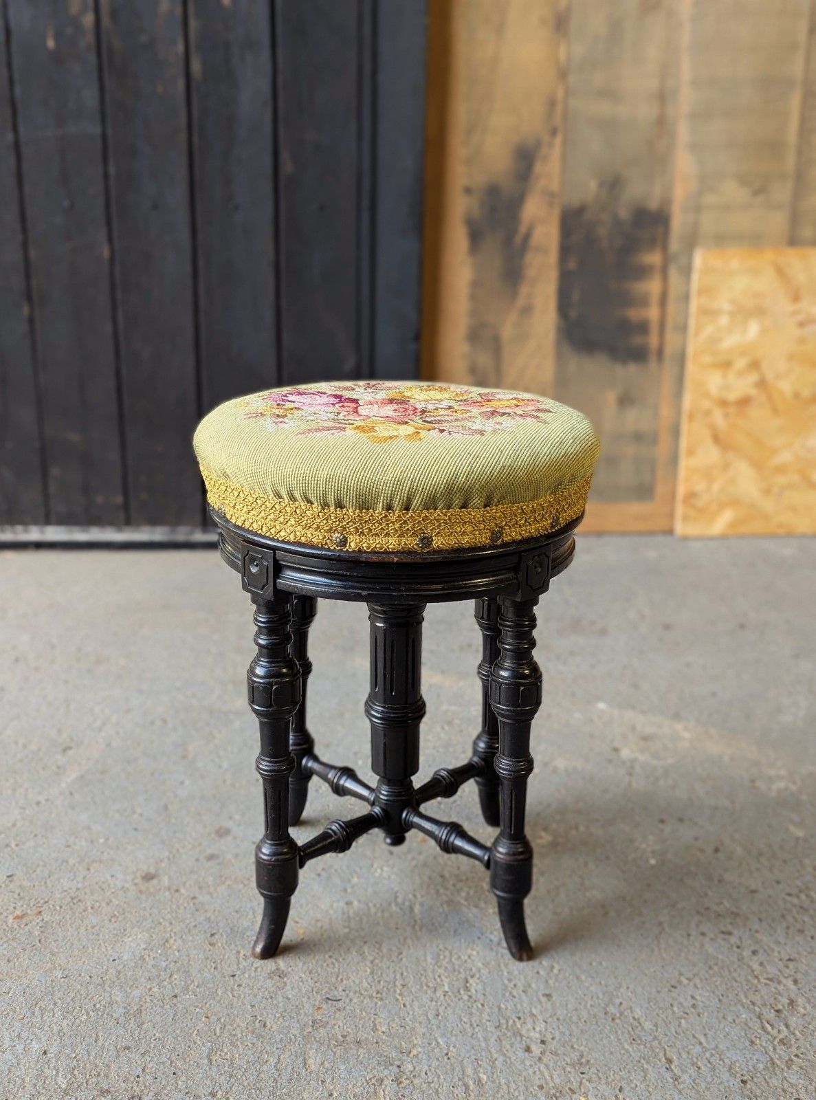 Antique Revolving Piano Stool Aesthetic Period Charles Wadman photo Furniture