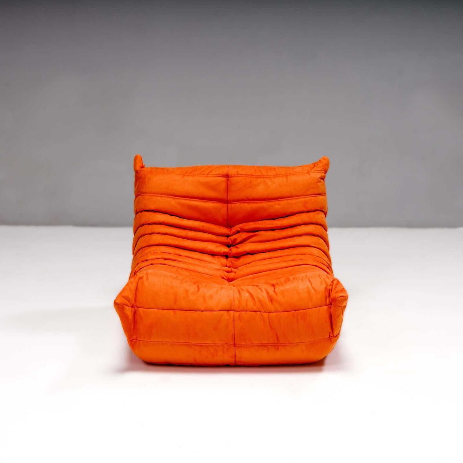 Ligne Roset By Michel Ducaroy Togo Orange Armchair And Footstool, Set Of Two photo furniture