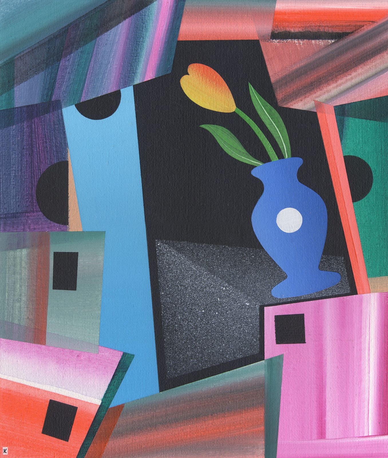 Wild, Precise Abstract Still Life By Celebrated British Surrealist photo furniture
