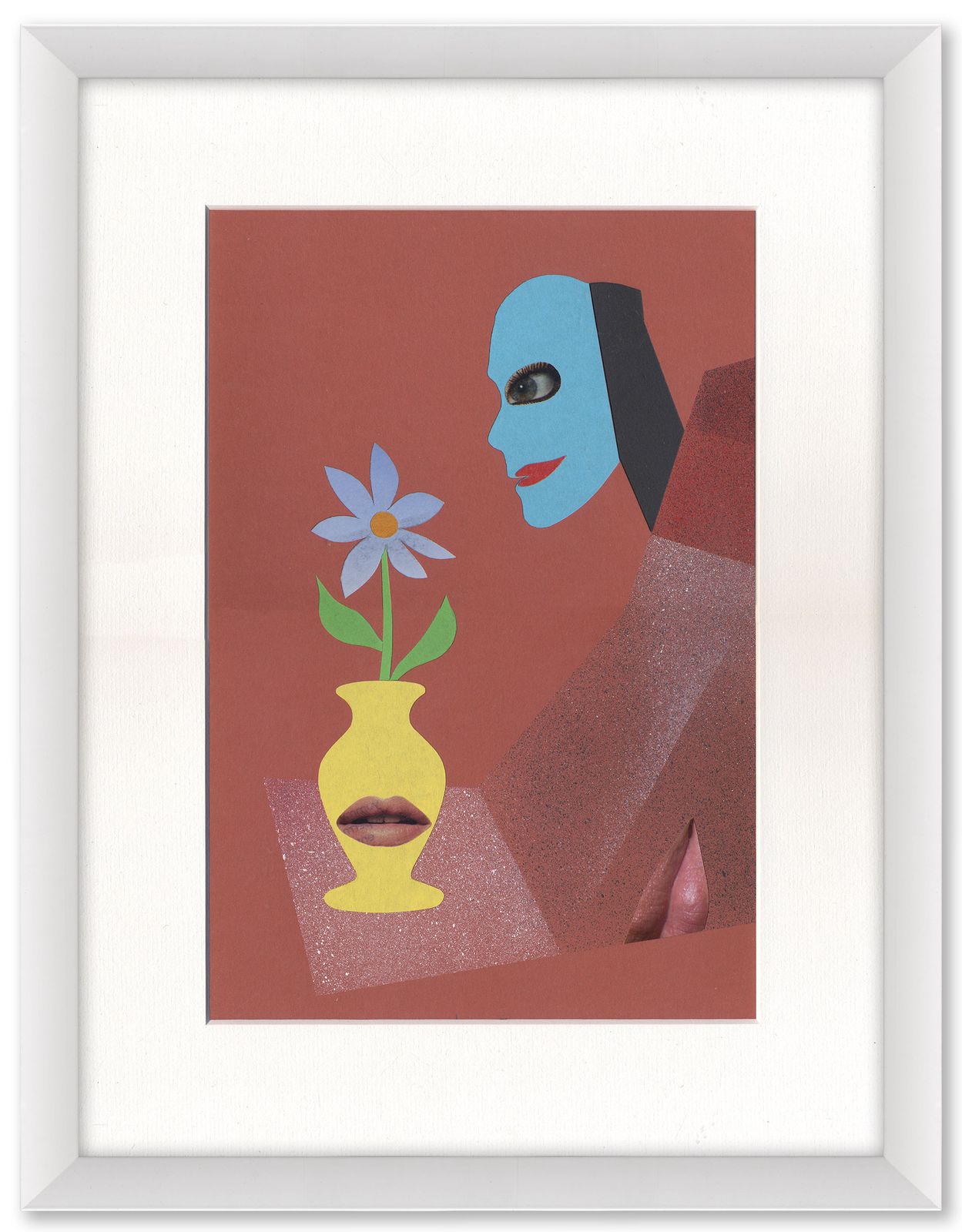 Striking Collage/Painting By Celebrated British Surrealist