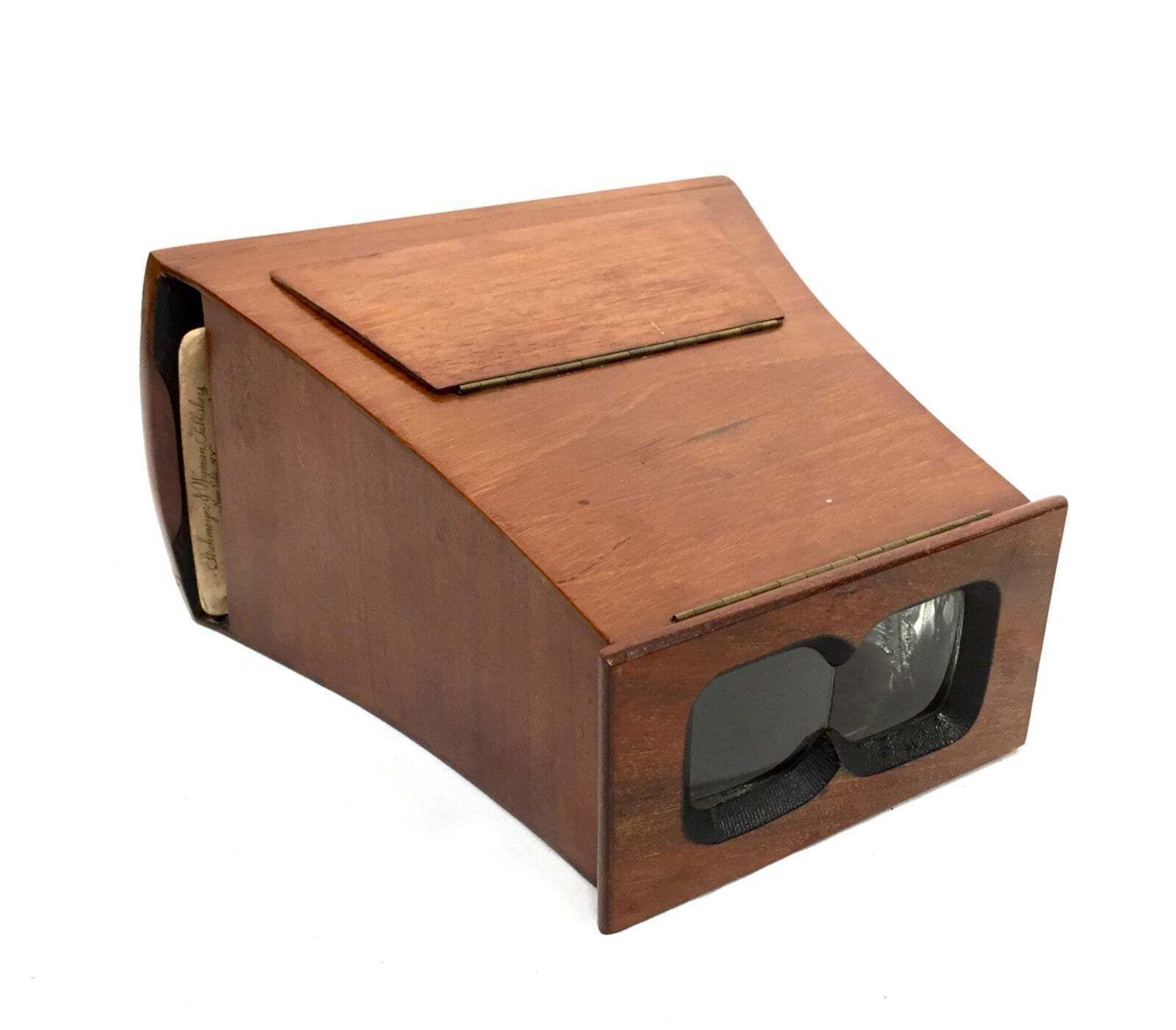 Antique French 1900s Handheld Tabletop Stereoviewer / Stereoscope For Cards photo furniture