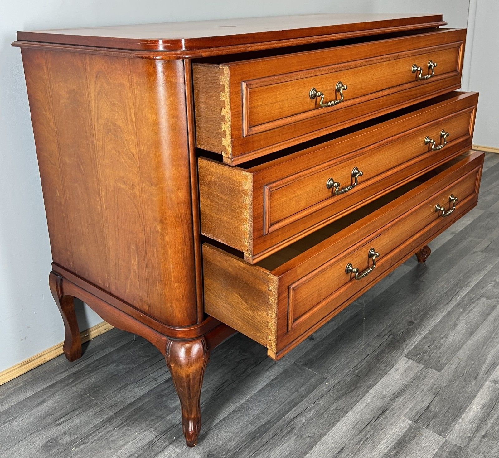 Furniture Chest Of Drawers Vintage French Louis XVI Style Carved Cabinet Lot 4326 photo