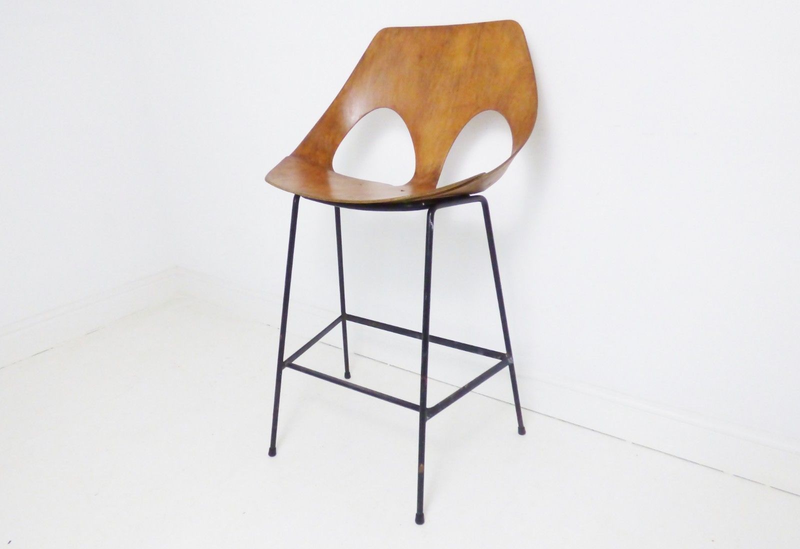 Stunning Vintage Rare Frank Guille Kandya Bentwood Jason Bar Stool Chair photo furniture