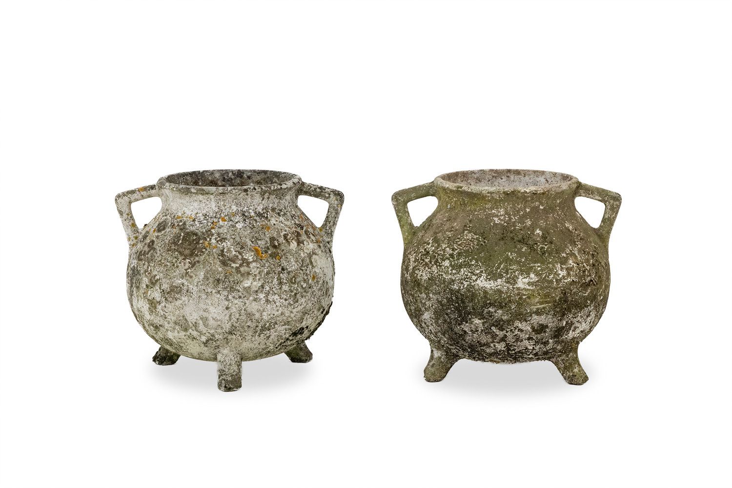Willy Guhl  Pair Of “Pot” Planters In Fiber Cement. 1950s
