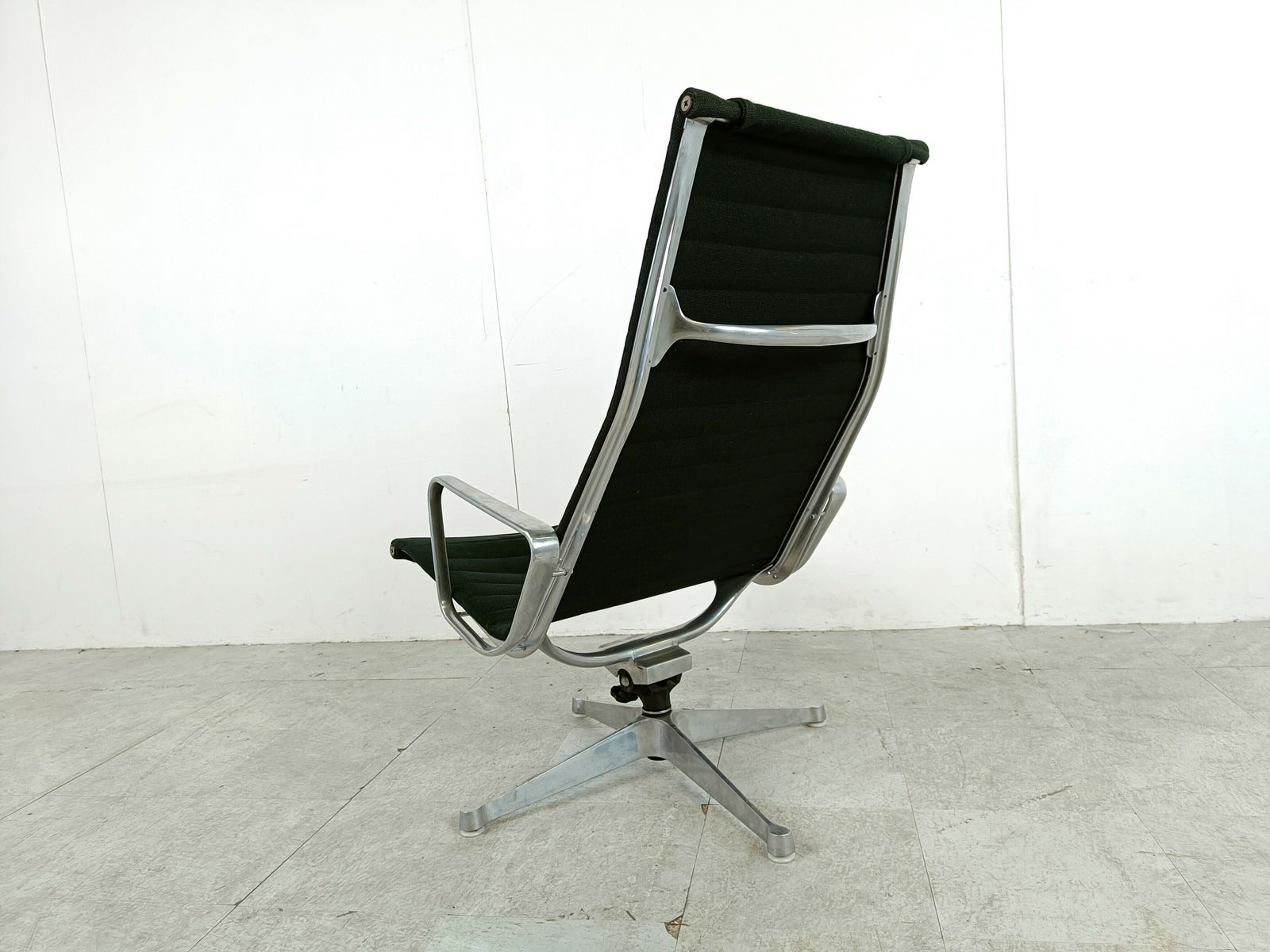 Charles & Ray Eames Ea124 Lounge Chair In Black Fabric, 1970s photo furniture