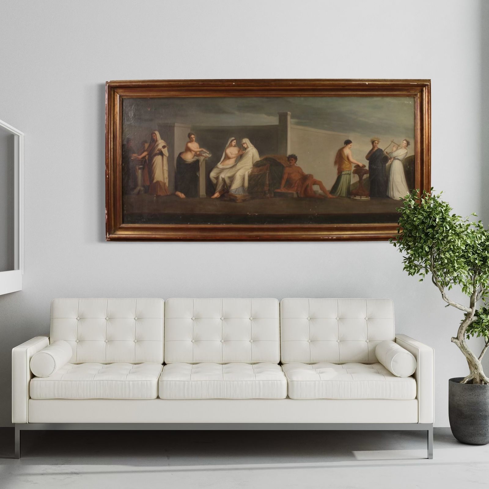 Antique French Painting The Aldobrandini Wedding From The 19th Century photo vintage