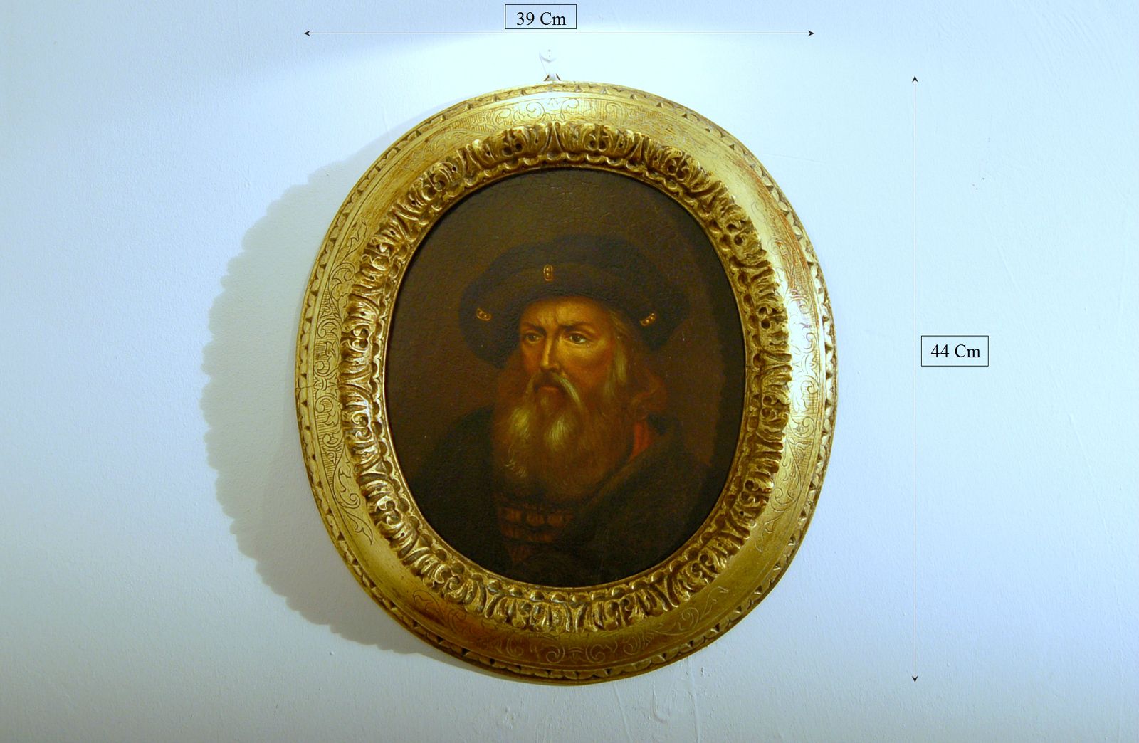 Italian School / Portrait Of A. Vespucci / Oil On Panel 19th Century photo vintage