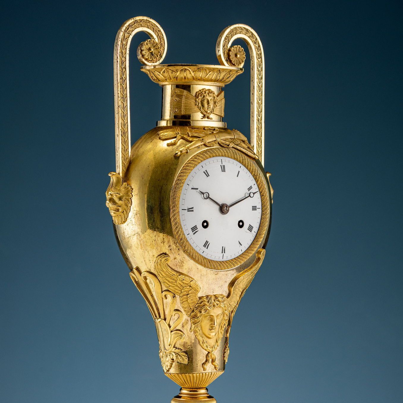 Antique Clock Empire Gilded Bronze France XIX Century photo furniture