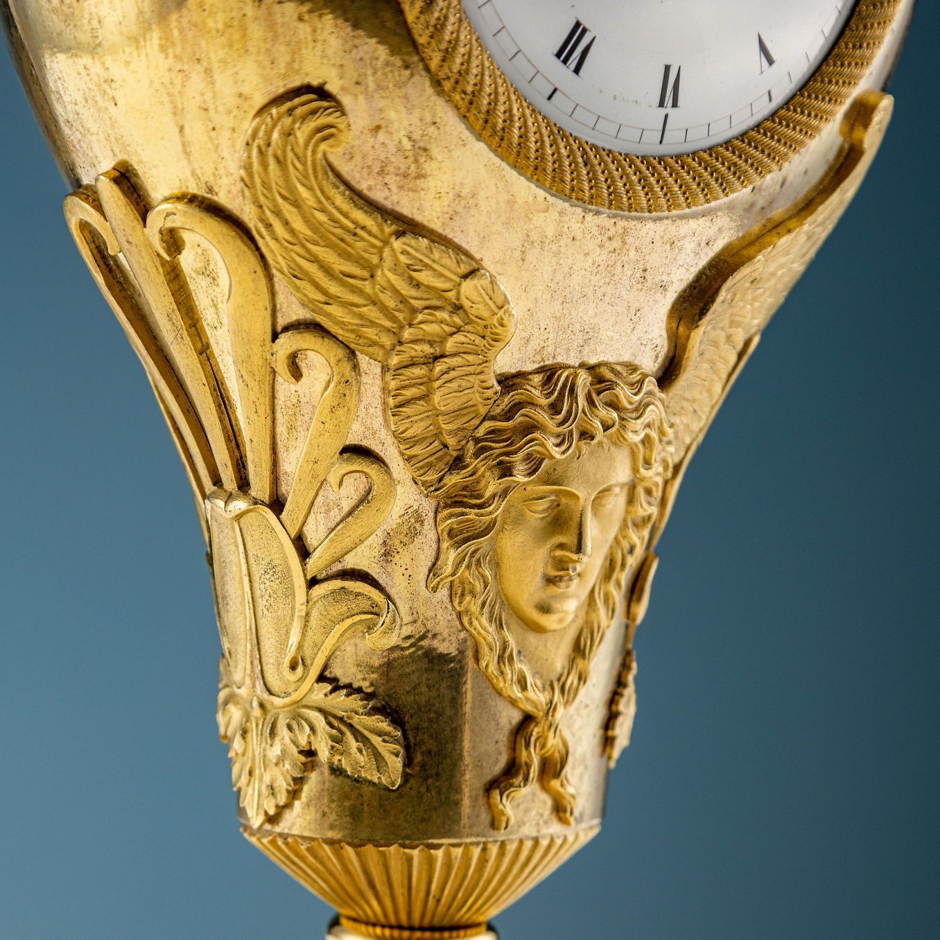 Antique Clock Empire Gilded Bronze France XIX Century photo 8160.0