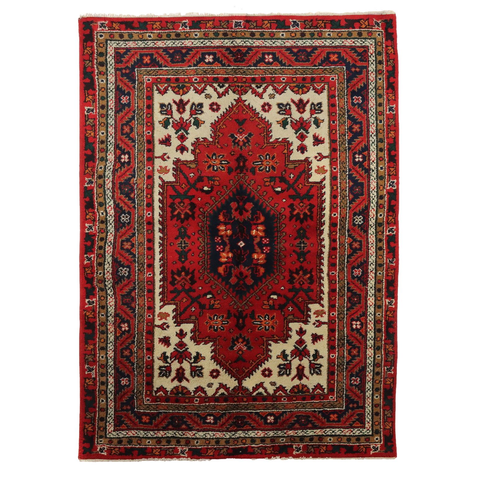 Antique Joshagan Carpet Cotton Wool Heavy Knot 89 X 59 In